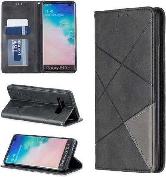 Book Case Samsung Galaxy S10 | Hoogwaardig PU Leren Hoesje | Lederen Wallet Case | Luxe Uitstraling | Telefoonhoesje | Pasjeshouder | Portemonnee | Zwart