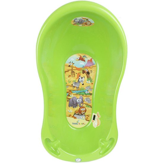 Baignoire Bebe Avec Autocollant Thermometre Integre Vert Bol Com