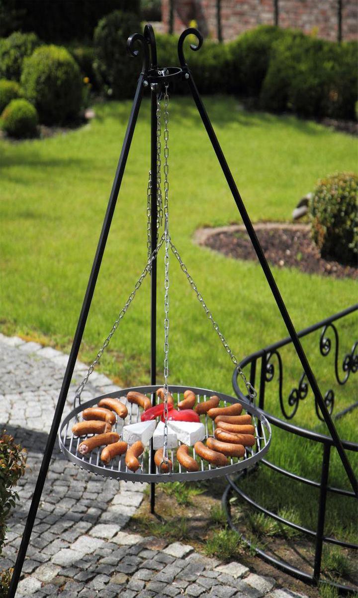 CookKing Trépied 180 cm avec grille de cuisson 60 cm