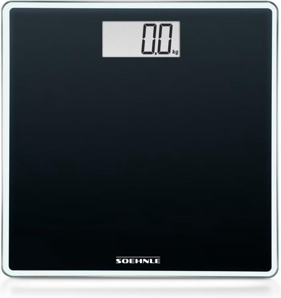 Soehnle personenweegschaal digitaal Style Sense Compact 100 – zwart – tot 180 kg - incl. batterijen - Soehnle