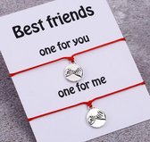 Vrienden armband - BFF - vriendschap - best friends - rood - rode draad - 2 stuks