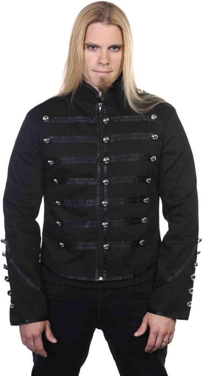 Banned Military Drummer Heren Uniformjas - zwart - XL
