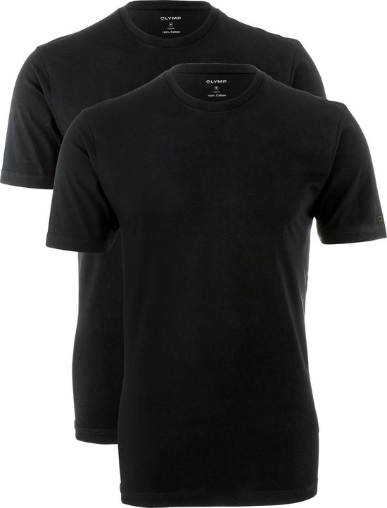 OLYMP t-shirts (2-Pack) - O-neck - zwart -  Maat XL