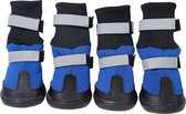 Set Elastische winter schoenen hondenschoenen  - Anti-slip - Medium - Blauw