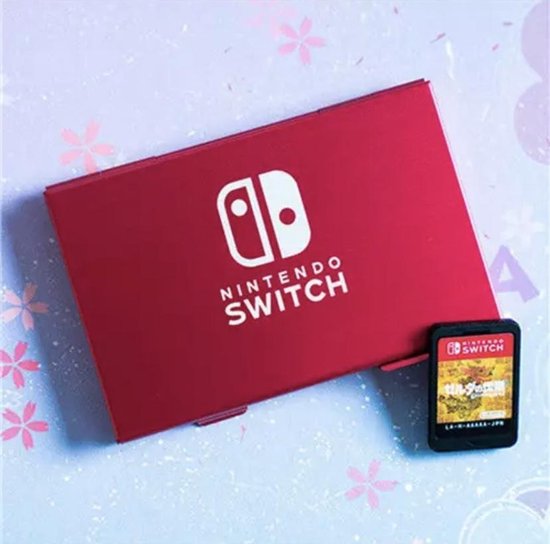 Nintendo Switch Aluminium case Opbergdoosje Voor 6 spellen Rood