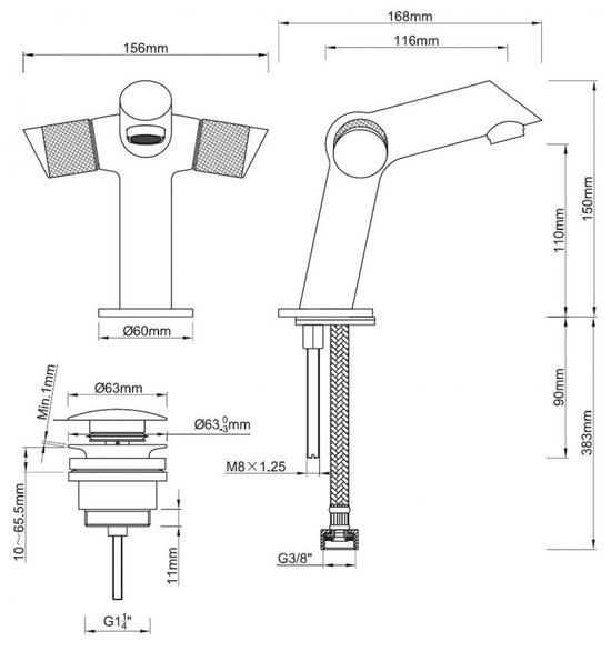 Sanifun mitigeur de lavabo Litia Chroom + bonde pour lavabo commander avec  la garantie du prix le plus bas