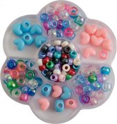 Darice Pony Beads Kit - Roze en Blauw assortiment - voor Bracelet Loops