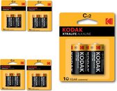 Kodak XTRALIFE C/LR14 alkaline batterij - 10 Stuks (5 Blisters a 2St)