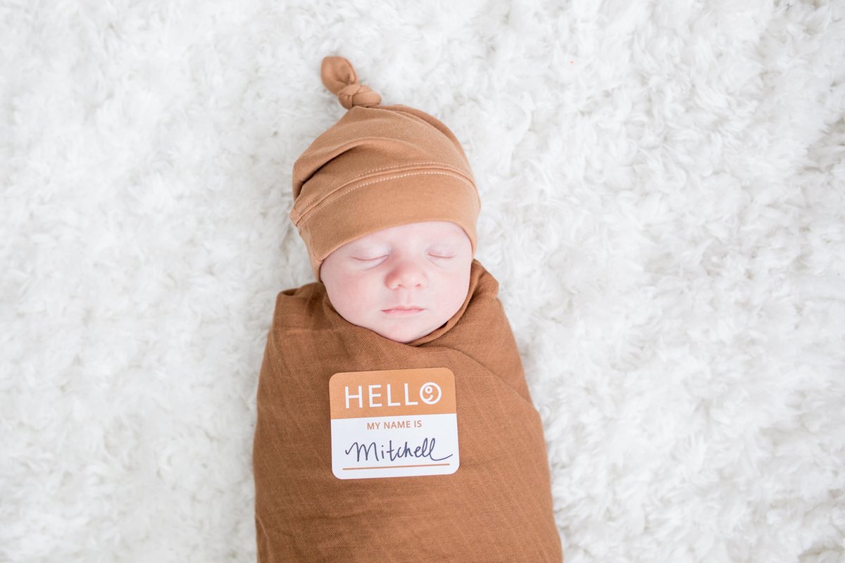 Lulujo Hello World - Swaddle & Mutsje - Tan