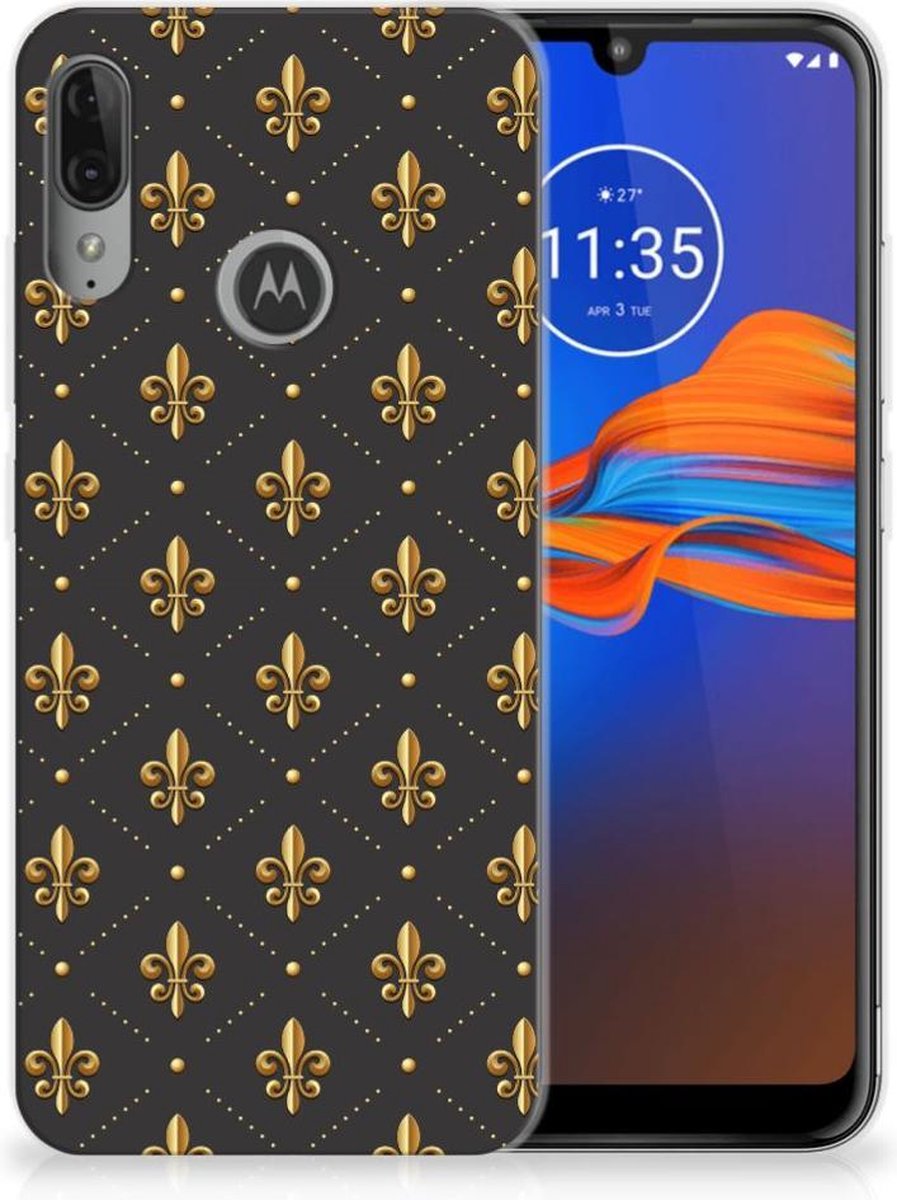 TPU Hoesje voor Motorola Moto E6 Plus TPU bumper Franse Lelie