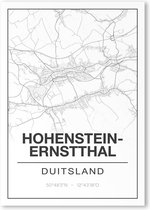 Poster/plattegrond HOHENSTEIN-ERNSTTHAL - 30x40cm