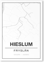 Poster/plattegrond HIESLUM - 30x40cm