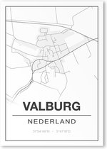 Poster/plattegrond VALBURG - A4