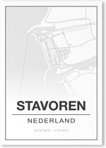 Poster/plattegrond STAVOREN - A4