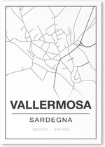 Poster/plattegrond VALLERMOSA - 30x40cm