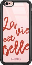 iPhone 6/6s hoesje glass - La vie est belle | Apple iPhone 6/6s case | Hardcase backcover zwart