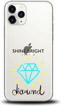 Apple Iphone 11 Pro Max transparant siliconen hoesje - Shine bright like a