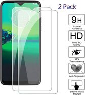 2 Stuks Screenprotector Tempered Glass Glazen Gehard Screen Protector 2.5D 9H (0.3mm) - Geschikt Voor: Motorola Moto G8 Play