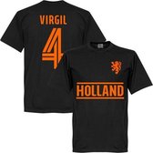 Nederlands Elftal Virgil Van Dijk Team T-Shirt - Zwart - XXXXL