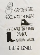 Sinterklaas Raamsticker - Sinterklaas Kapoentje Gooi Wat in Mijn Schoentje - met Namen