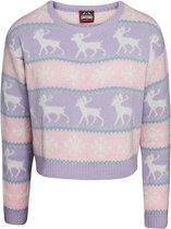 Pastel kersttrui dames Noorse print - Kerst feestkleding kersttruien voor dames L (42/52)