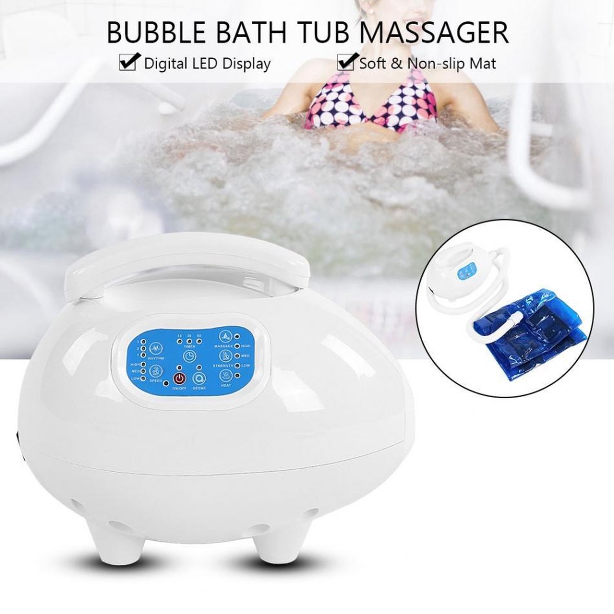 doen alsof Welkom bodem Premium bubbelbadmat van ultimatepleasure - thuis spa/massage bad | bol.com