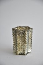 Kerst Sfeerlichten - Waxineglas Ster Groot 8x8x10cm Silver
