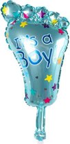 Folieballon - Heliumballon Baby voet It's a boy - Ballon baby jongen