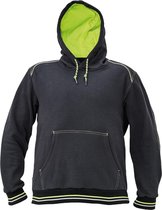 Hooded sweater Knoxfield antraciet/geel S