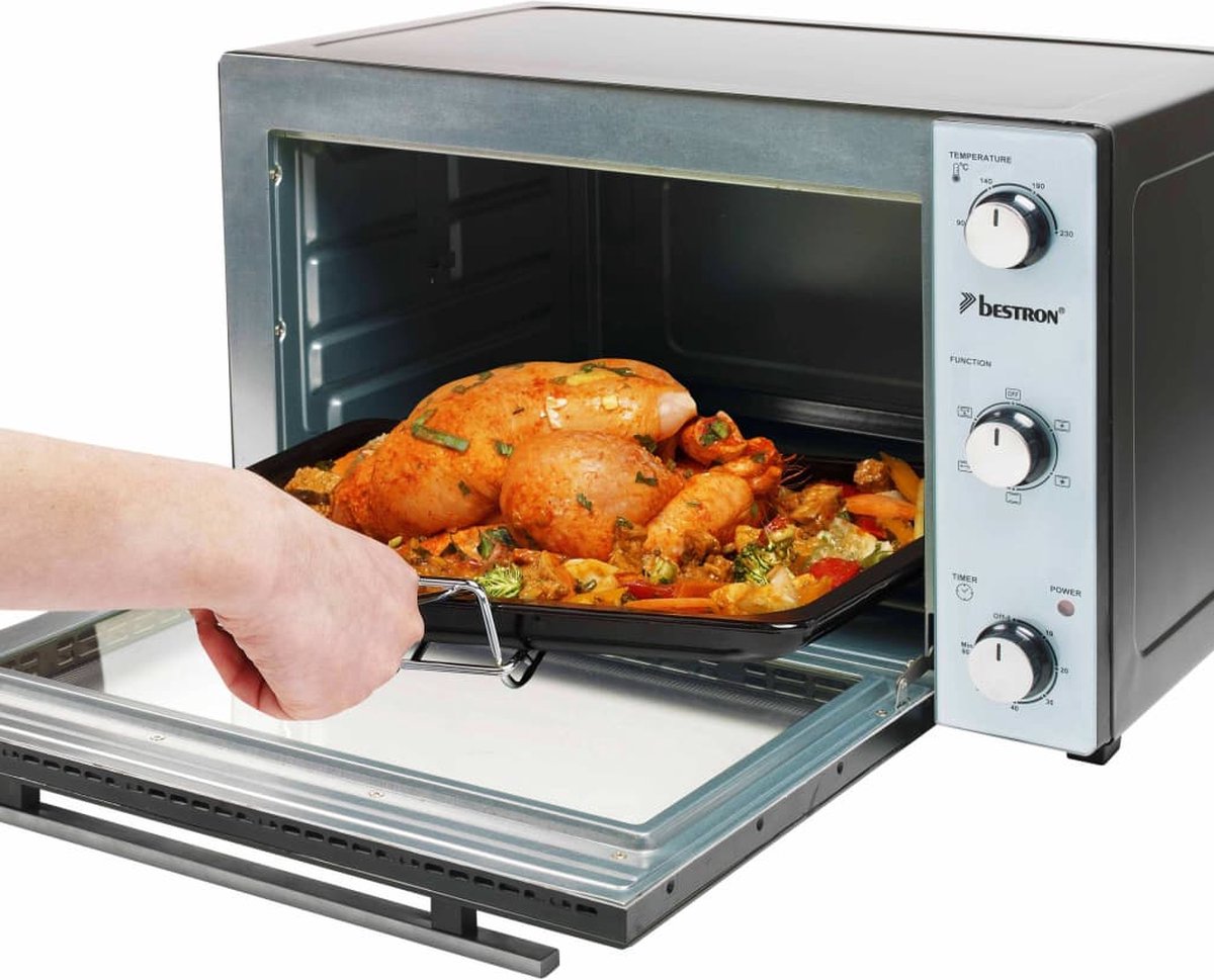 Bestron Vrijstaande oven AOV31PS - Bakoven 1500W - 31L - 6 programma's - RVS/Zwart - 5 jaar garantie – foto 2