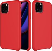 white Label Liquid Silicone Back Cover Apple iPhone 11 Pro Rood