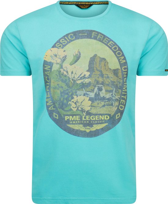 Verpletteren Geplooid lippen PME Legend - Heren Tee SS Play Lw Tee Turqoise - Blauw - Maat M | bol.com