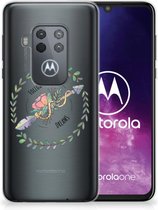 Motorola One Zoom Telefoonhoesje met Naam Boho Dreams