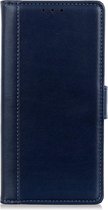 Shop4 - Oppo Reno2 Hoesje - Wallet Case Grain Donker Blauw