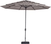 Parasol Rond Syros open air Taupe 350cm Madison