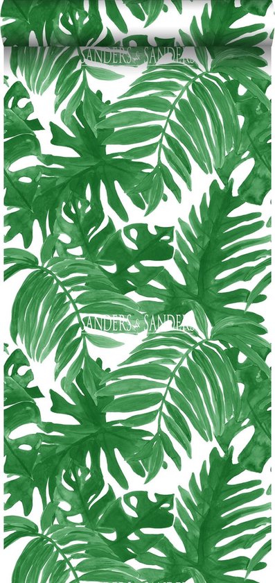 Sanders & Sanders behang palmbladeren tropisch junglegroen - 935266 - 0,53 x 10,05 m