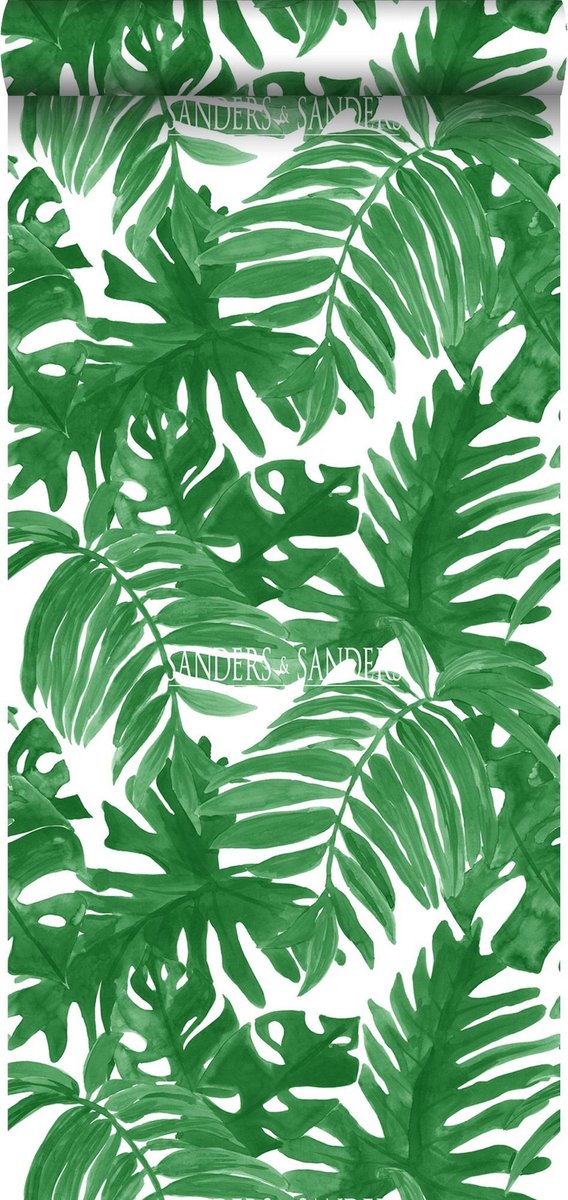 Sanders & Sanders behang palmbladeren tropisch junglegroen - 53 cm x 10.05 m - 935266