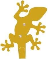 Roommate Muurhaak Lizard Geel Staal 15 X 17,5 Cm 2 Stuks