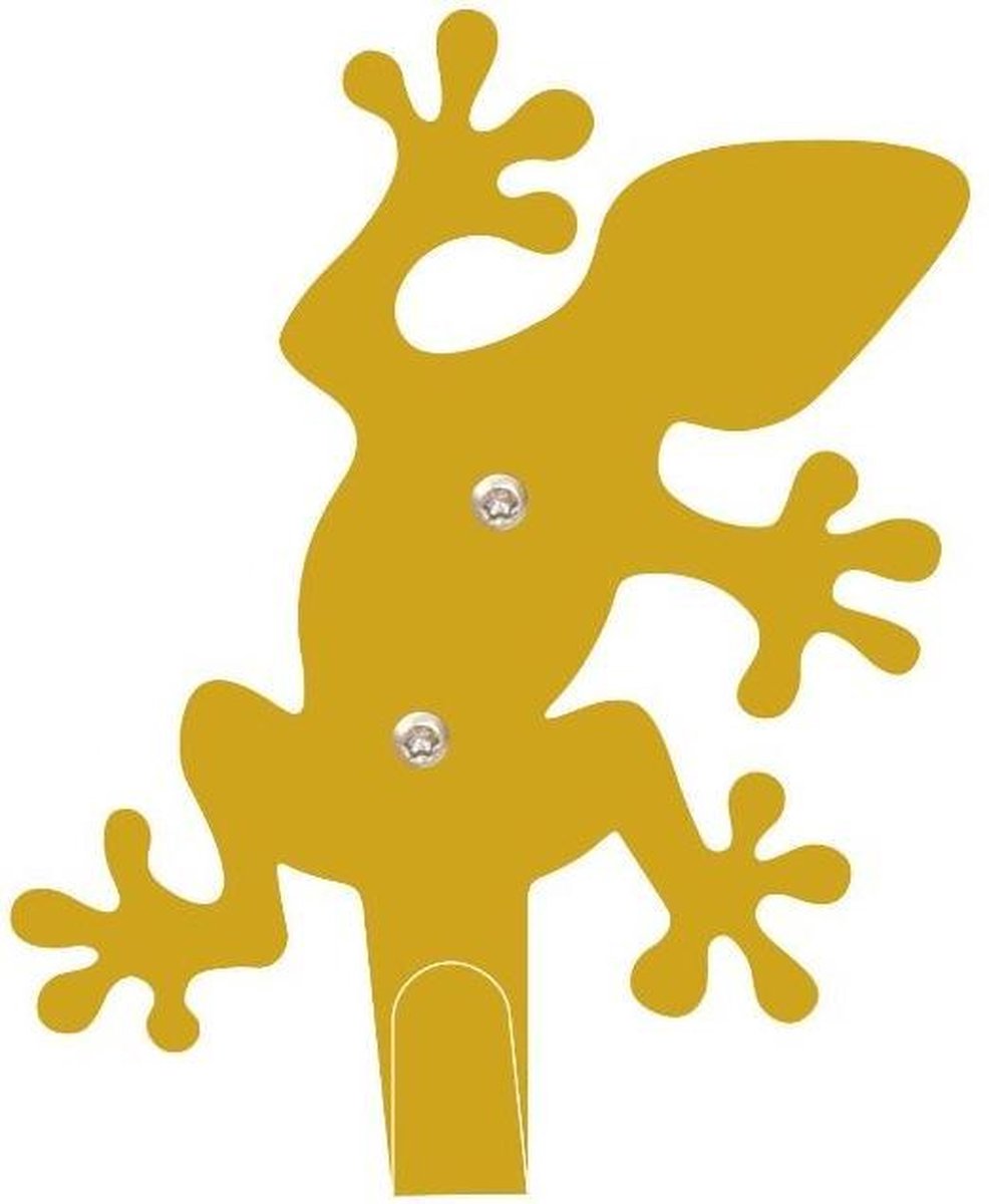 Roommate Muurhaak Lizard Geel Staal 15 X 17,5 mm 2 Stuks