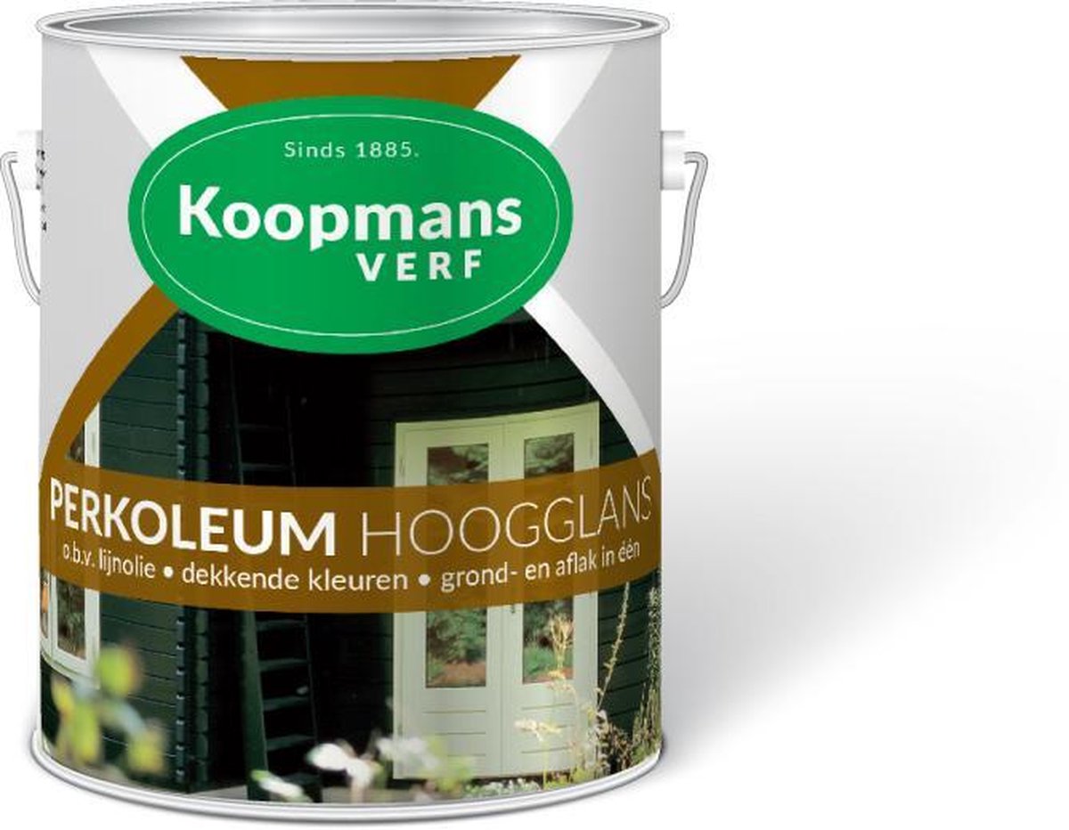 Frons willekeurig Afm Koopmans Perkoleum Beits Wit 201 Dekkend Hoogglans 0,75 liter | bol.com