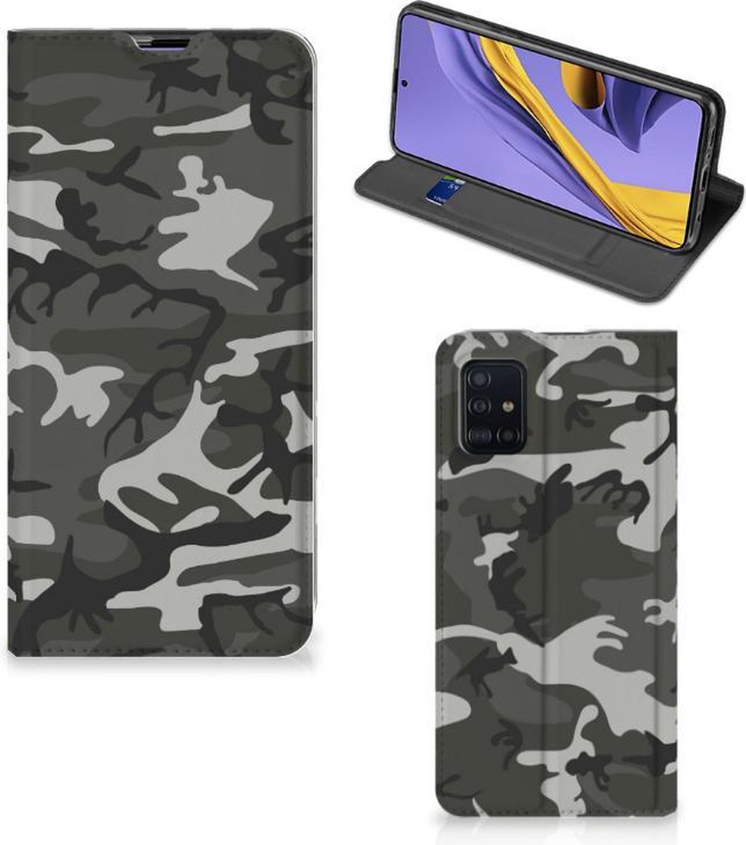 Samsung Galaxy A51 Hoesje met Magneet Army Light