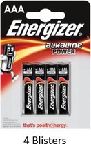16 stuks (4 blisters a 4 stuks) Energizer Alkaline Power AAA