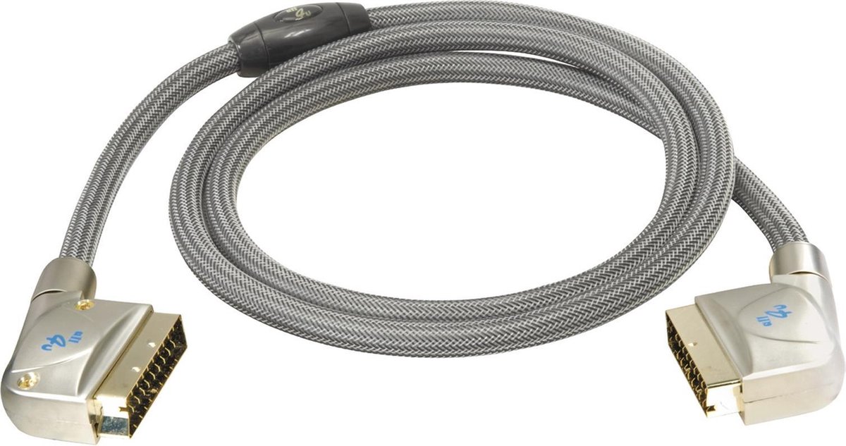 Big High-End 21-pins Scart kabel / nylon - 0,75 meter - BIG