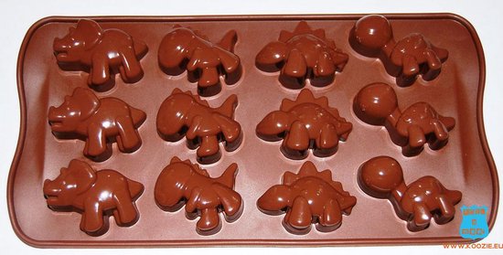 EIZOOK IJsklontjesvorm - Chocoladevorm - Fondantvorm Dinosaurus vorm
