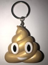 laser shock poep emoticon met shock laser en licht kleur goud