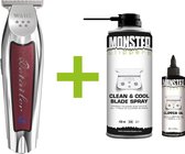 Wahl Cordless Detailer Li Trimmer T-Wide 38mm + Monster Clippers Clean & Cool Blade Spray & Olie