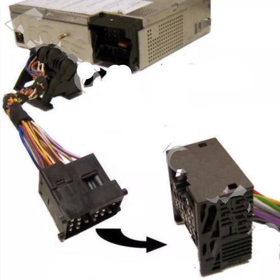 Bmw radio adapter kabel van ronde pin naar vlakke pin Verloop E46 E39 E38  X5 Mini... | bol.com