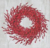 Servetten Berries Wreath 33 x 33 cm