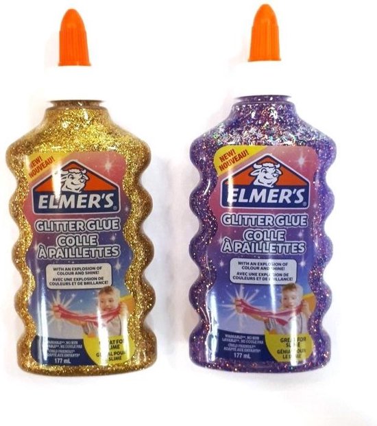 Elmer's Glitter Glue set van 2 Gold / Violet bol