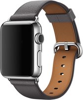 Geschikt voor Apple Watch Luxe Leren bandje|Geschikt voor Apple Watch 1 / 2 / 3 / 4 / 5 - 42MM / 44MM |Grijs / Grey| Premium kwaliteit | Maat: One Size | Leer|TrendParts